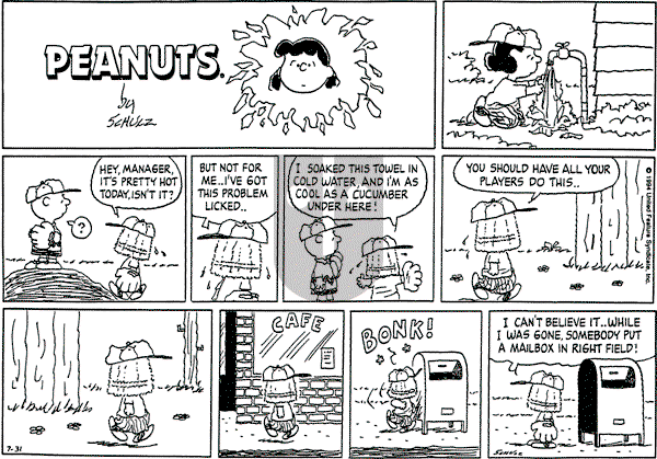 Peanuts - Sunday July 31, 1994 Comic Strip
