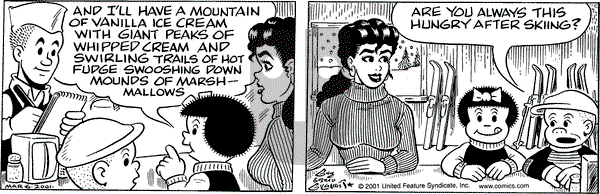 Nancy on Tuesday March 6, 2001 Comic Strip