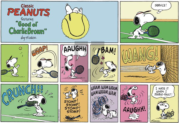 Peanuts on Sunday July 1, 2001 Comic Strip