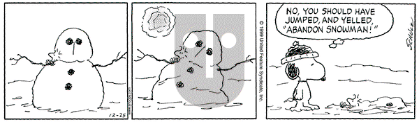 Peanuts on Saturday December 25, 1999 Comic Strip
