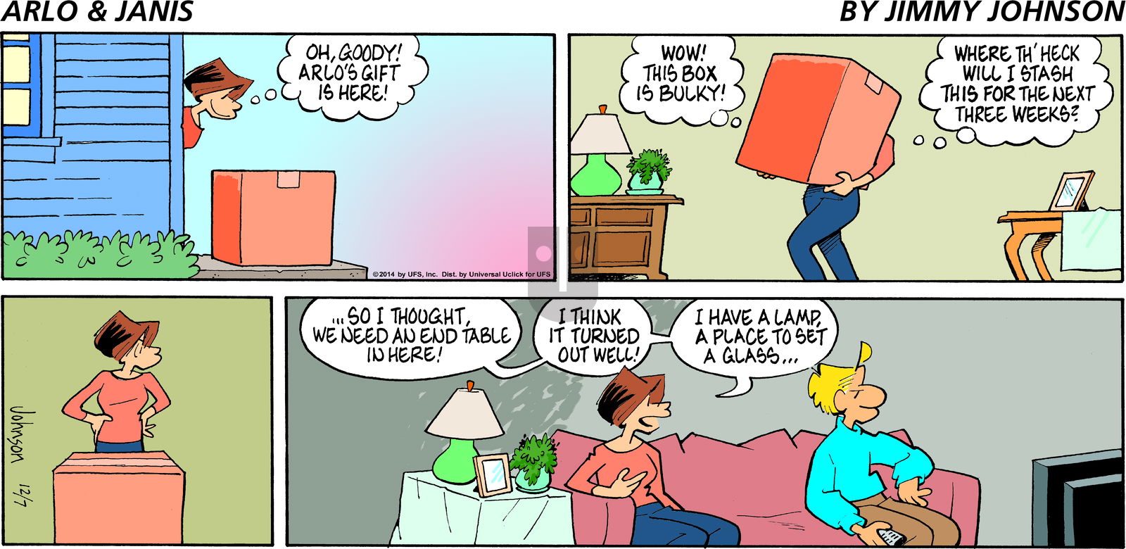 Arlo and Janis on Sunday December 7, 2014 Comic Strip