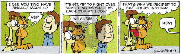 Garfield - Tuesday August 13, 2002 Comic Strip