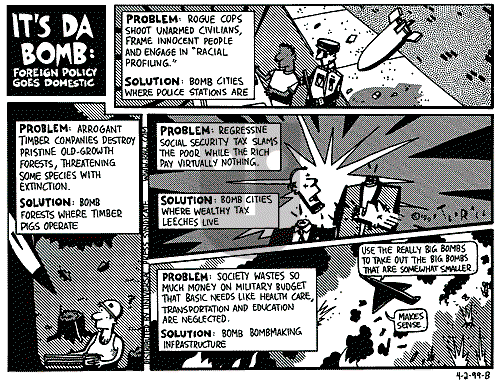 Ted Rall on Sunday April 4, 1999 Comic Strip