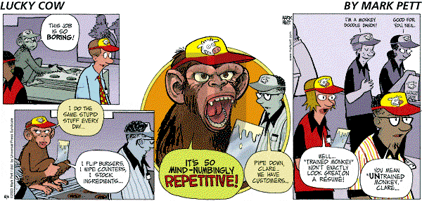 Lucky Cow on Sunday August 3, 2003 Comic Strip