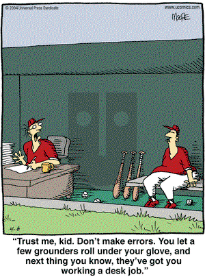 In the Bleachers on Tuesday April 6, 2004 Comic Strip