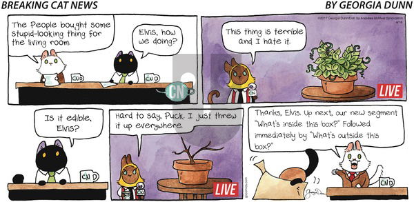 Breaking Cat News on Sunday April 16, 2017 Comic Strip