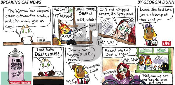 Breaking Cat News on Sunday June 1, 2025 Comic Strip