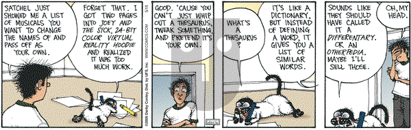 Get Fuzzy on Monday May 18, 2009 Comic Strip