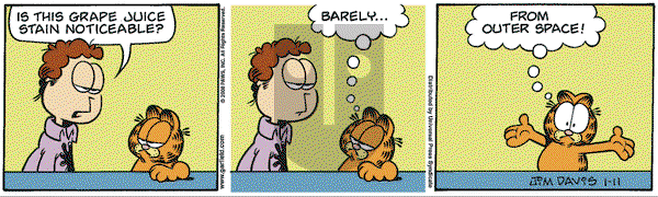 Garfield on Friday January 11, 2008 Comic Strip