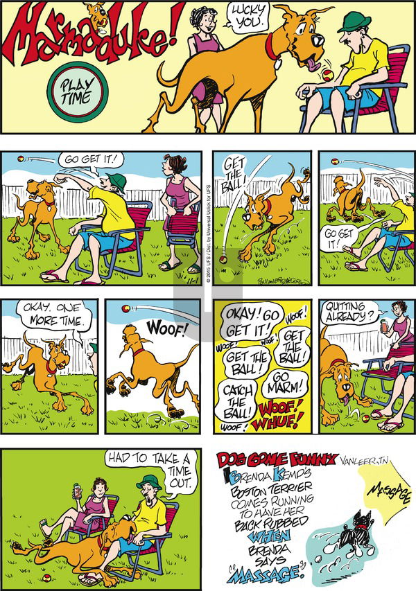 Marmaduke on Sunday November 1, 2015 Comic Strip