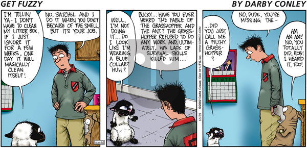 Get Fuzzy on Sunday December 29, 2002 Comic Strip
