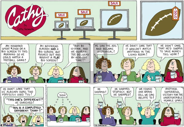 Cathy Classics on Sunday January 30, 2000 Comic Strip