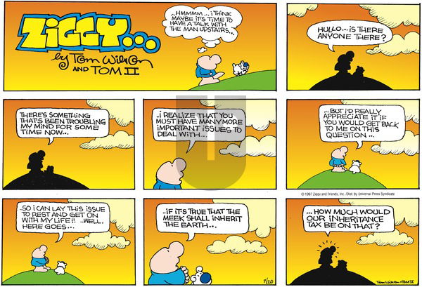 Ziggy on Sunday July 20, 1997 Comic Strip