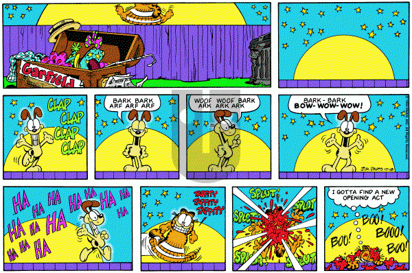 Garfield on Sunday October 18, 1992 Comic Strip