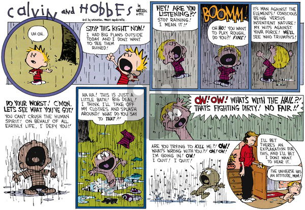 Calvin and Hobbes on Sunday May 3, 1992 Comic Strip