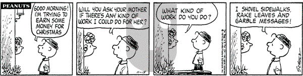 Peanuts - Monday November 15, 1976 Comic Strip