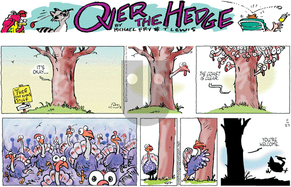 Over the Hedge on Sunday November 27, 2011 Comic Strip
