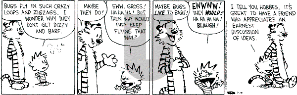 Calvin and Hobbes - Tuesday July 14, 1992 Comic Strip