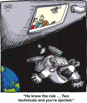 In the Bleachers - Monday February 7, 2011 Comic Strip