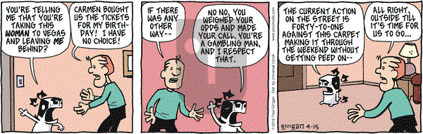 Pooch Cafe on Friday April 15, 2016 Comic Strip