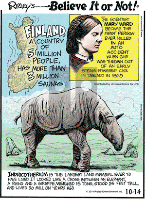 Ripley's Believe It or Not on Tuesday October 14, 2014 Comic Strip
