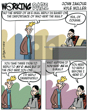 Working Daze on Tuesday June 7, 2005 Comic Strip