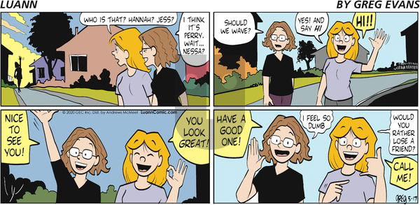 Luann - Sunday May 17, 2020 Comic Strip