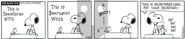 Peanuts on Tuesday April 25, 1972 Comic Strip