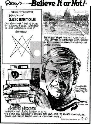 Ripley's Believe It or Not on Sunday January 22, 2006 Comic Strip