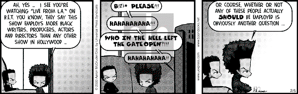 The Boondocks on Monday February 25, 2008 Comic Strip