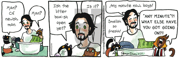 Breaking Cat News on Friday January 19, 2018 Comic Strip