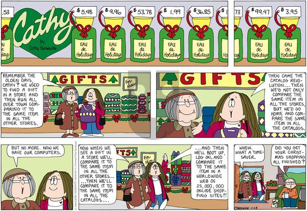 Cathy Classics on Sunday November 28, 1999 Comic Strip