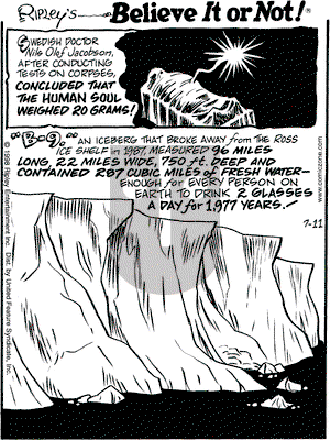 Ripley's Believe It or Not on Wednesday August 12, 1998 Comic Strip