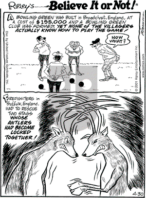 Ripley's Believe It or Not on Monday April 30, 2001 Comic Strip