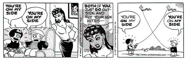 Nancy on Monday June 30, 1997 Comic Strip