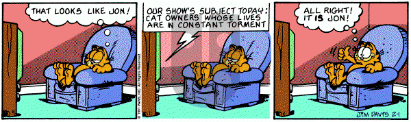 Garfield on Friday February 1, 1991 Comic Strip