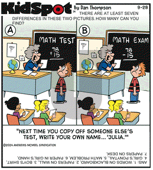 KidSpot - Saturday September 28, 2024 Comic Strip