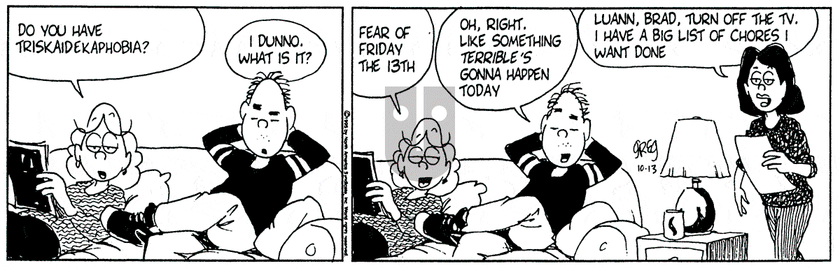 Luann - Friday October 13, 1995 Comic Strip