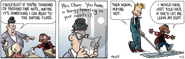 Frazz on Wednesday April 2, 2014 Comic Strip