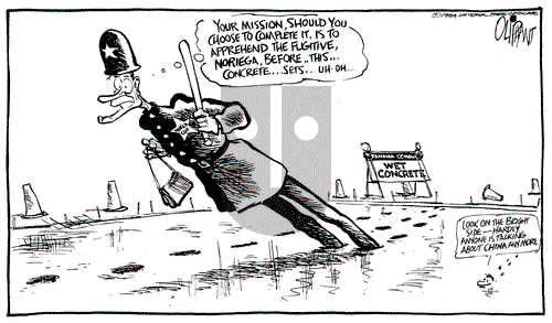 Pat Oliphant on Sunday February 19, 1995 Comic Strip