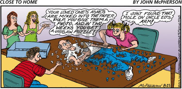 Close to Home on Sunday August 25, 2019 Comic Strip