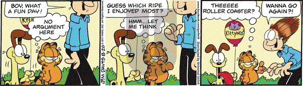Garfield on Saturday August 20, 2011 Comic Strip