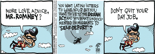 La Cucaracha on Tuesday February 14, 2012 Comic Strip
