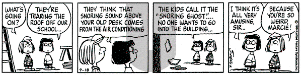 Peanuts on Tuesday September 18, 1984 Comic Strip