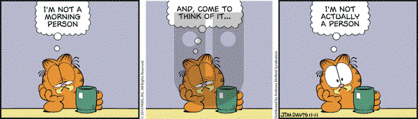 Garfield on Monday November 11, 2019 Comic Strip