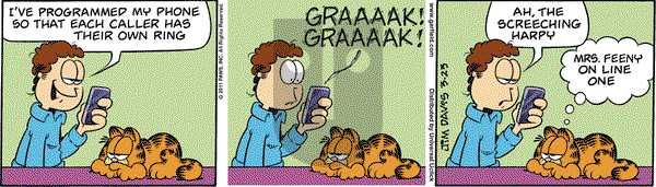 Garfield on Wednesday March 23, 2011 Comic Strip