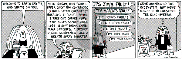 Cathy Classics on Tuesday April 22, 1997 Comic Strip