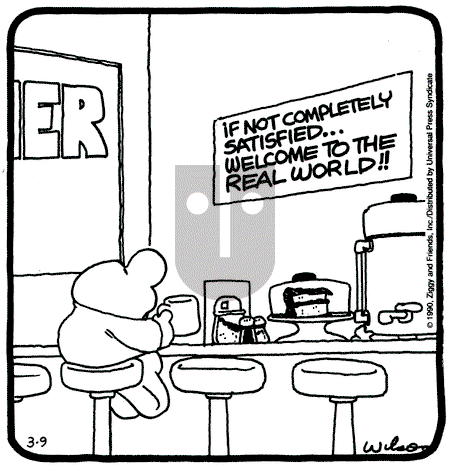 Ziggy - Friday March 9, 1990 Comic Strip