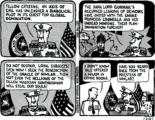 Ted Rall on Tuesday February 5, 2002 Comic Strip