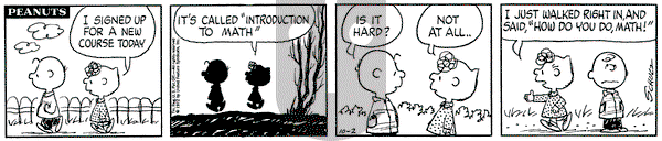 Peanuts on Monday October 2, 1972 Comic Strip